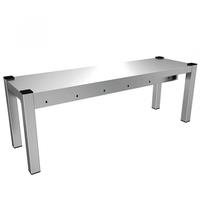 Ausgabeaufsatz 1-etagig seitlich offen 1000x300 mm - Gastrohot