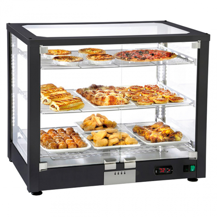 Warme-Theke mit 3 Ebenen und Flügeltüren