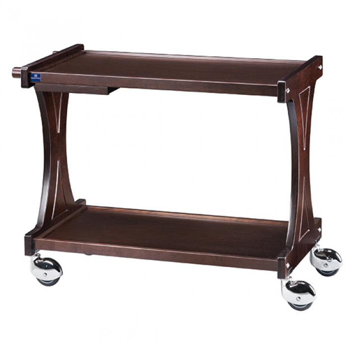 Servicewagen aus Holz mit 2 Ebenen | Wenge