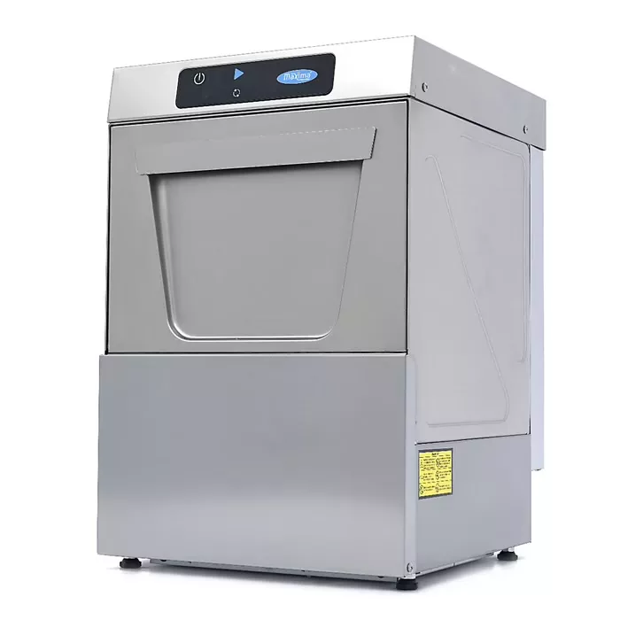 Gastro Gläserspülermaschine - 35 x 35 cm - mit Abfluss-, Spülenhilfe- und Seifenpumpen - Digital Anzeige - 230 V