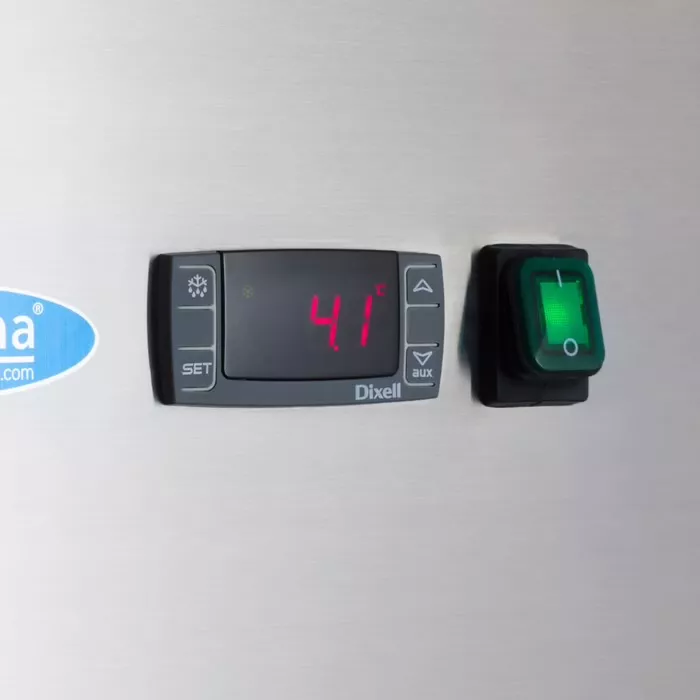Gastro Kühlschrank - 1400 l - 6 Einstellbare Regale (2/1 GN) - auf Rädern - Rostfreier Stahl