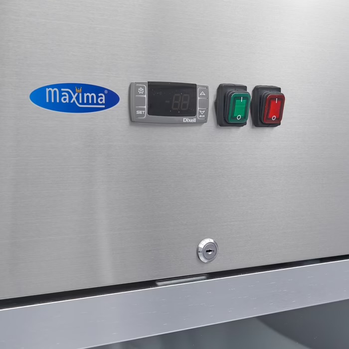 Gastro Gefrierschrank - 600 l - 3 Einstellbare Regale (2/1 GN) - Rostfreier Stahl - mit Glastür