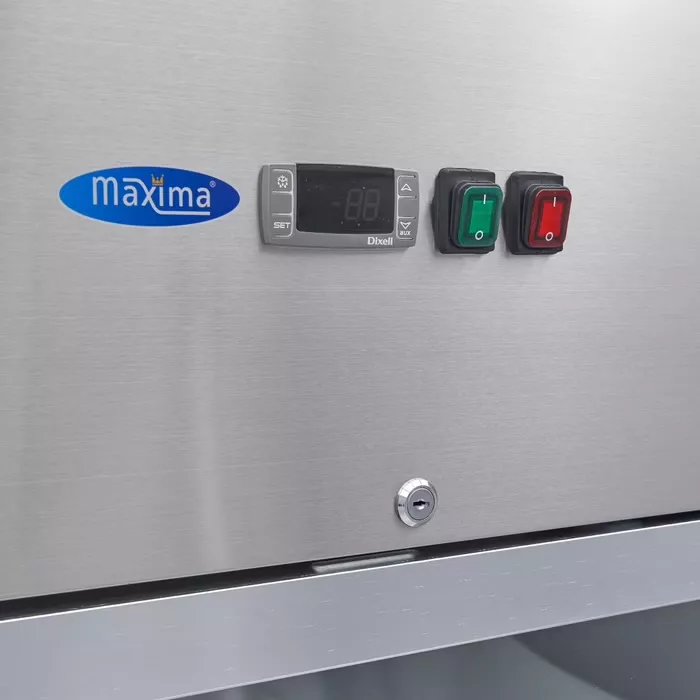 Gastro Gefrierschrank - 600 l - 3 Einstellbare Regale (2/1 GN) - Rostfreier Stahl - mit Glastür