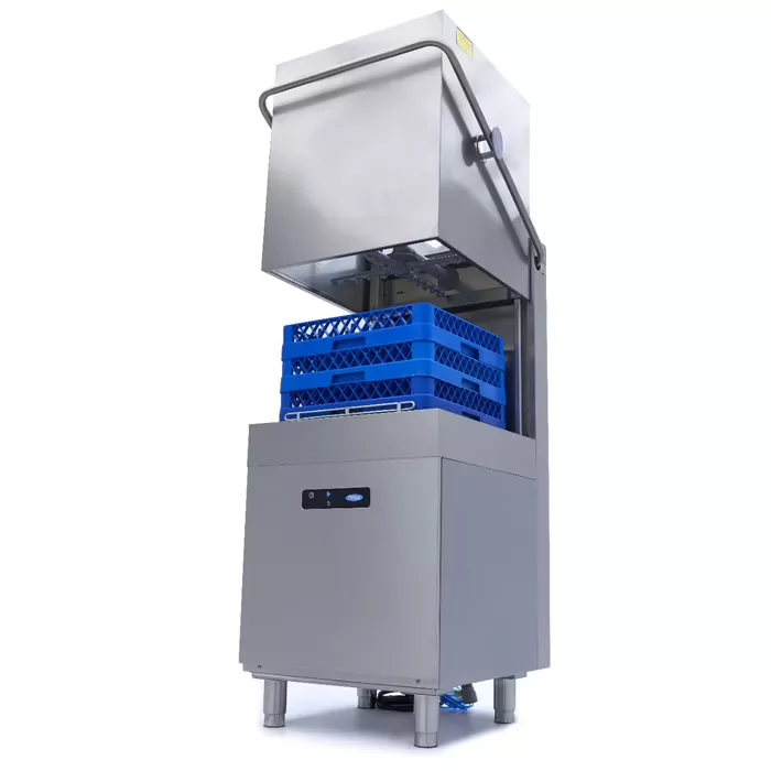 Gastro Haubenspülmaschine - 50 x 50 cm - mit Spülenhilfe- und Seifenpumpen - Digital Anzeige - 400 V