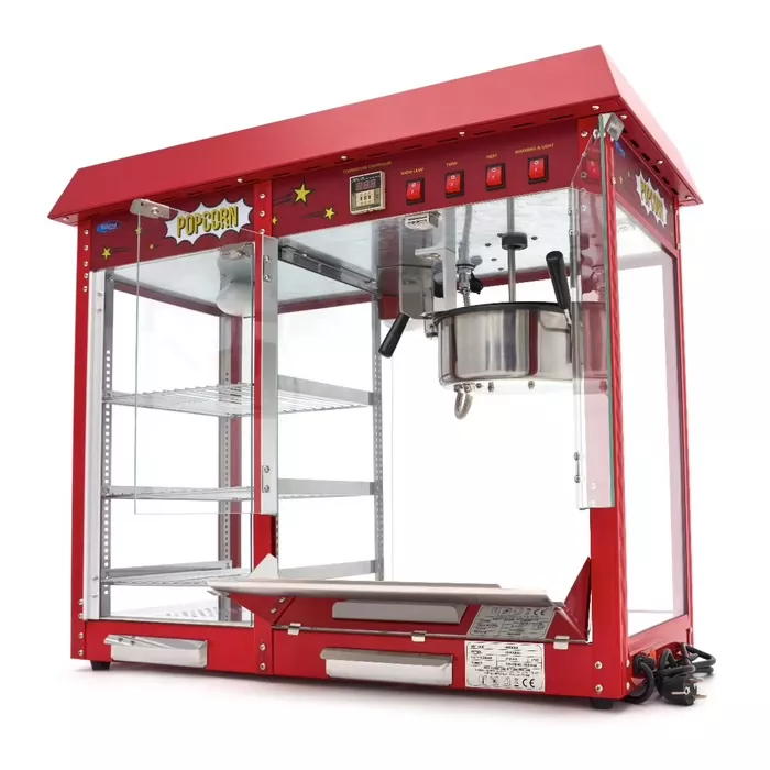 Popcornmaschine - 150gr - mit Warmhaltevitrine