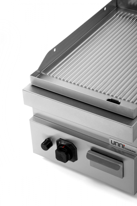 Gas Grillplatte G70GP10B+G gerillt mit Piezo-Zündung, kompakt