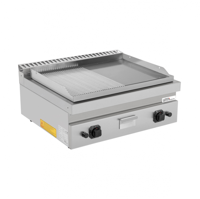 Gas Grillplatte G70GP20B+GS halb glatt halb gerillt Piezozündung