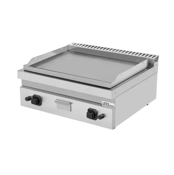 Gas Grillplatte glatt, kompakt, Piezo-Zündung