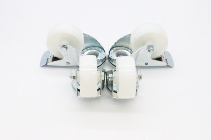 Wheels set for Table Steamer - 2 with brackes - 4.3 Inch / 11 cm