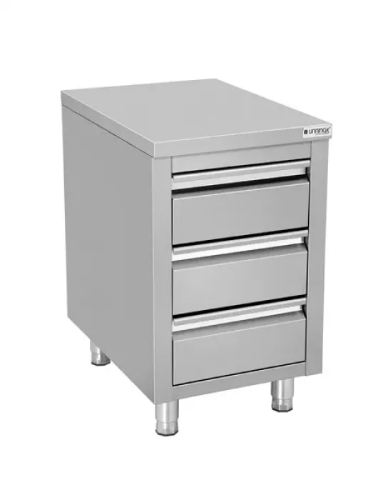 Schubladenschrank 600 mit 3 Schubladen, 500x700x850 mm, kompakt