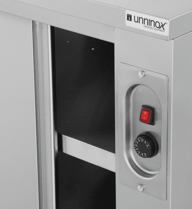 Heizschrank 1200x700x850 mm 1,5 kW Edelstahl Schiebetüren