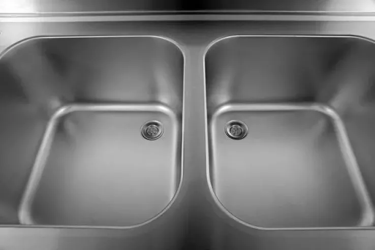 Spültisch 2 Becken links 1600x700x850 mm große Kapazität Gastronomie