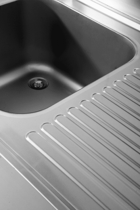 Spülbecken-Einheit 120x70x85 mit Becken links und Spülmaschine