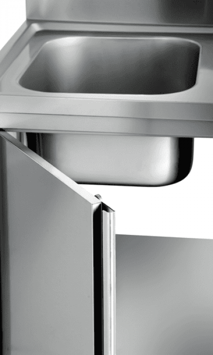 Spülbecken-Einheit 120x70x85 mit Becken links und Spülmaschine