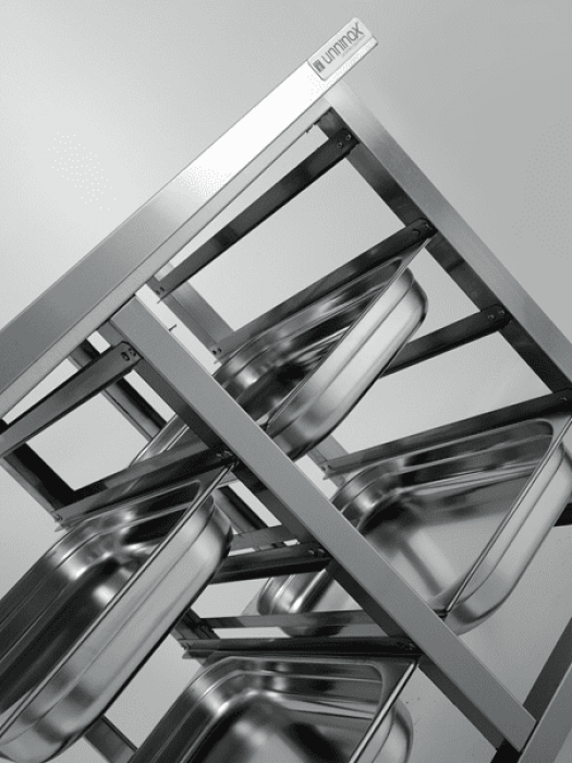 Ofenständer 900x800xH900 mm Edelstahl für 8x1/1 GN-Behälter