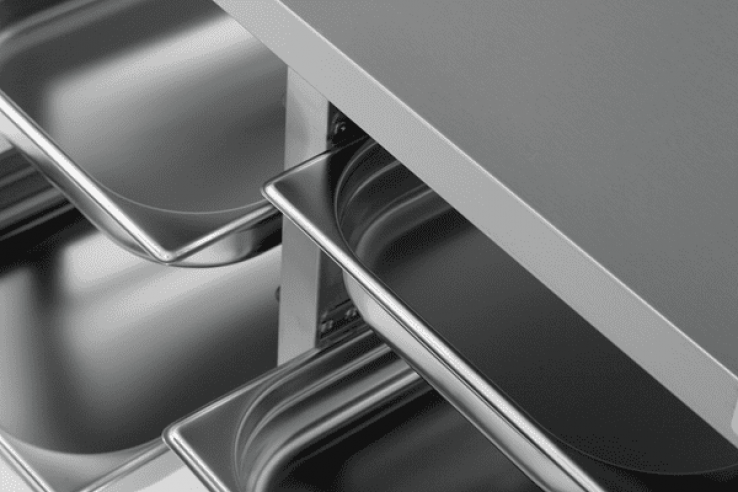 Ofenständer Edelstahl 900x800xH700 mm für 8 x 1/1 GN Behälter