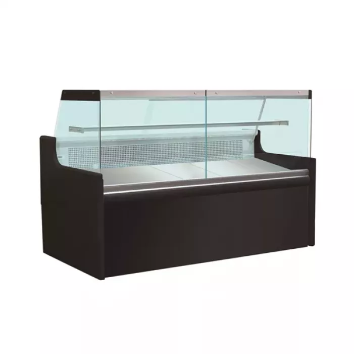 Fleischtheke LILA 1880 mm – LED, Marmor-Arbeitsplatte, 175 Liter