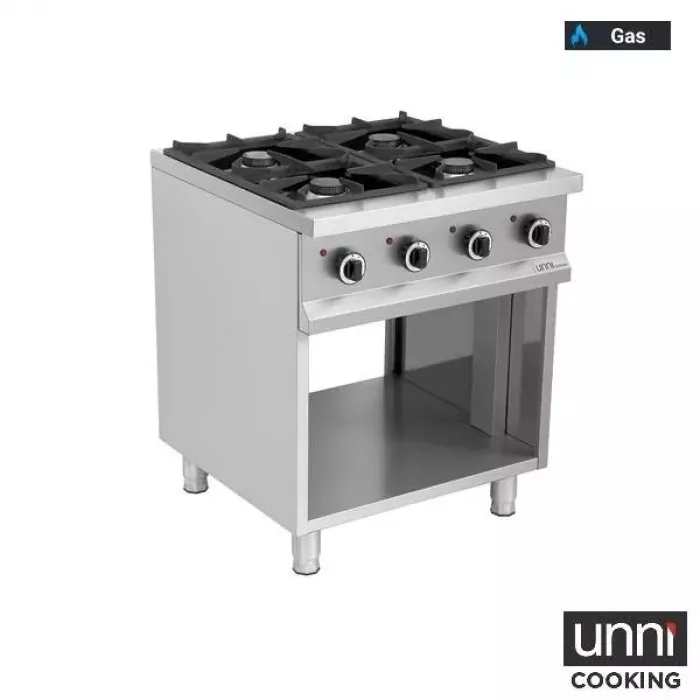 Gasherd OCK-4 mit 6,5 kW italienischen Brennern, Vertikalbrenner