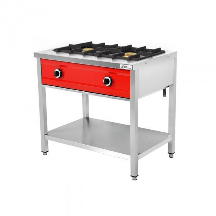 Gasherd PNK-2 – 2x8kW, Ölauffangwanne, Flammenüberwachung