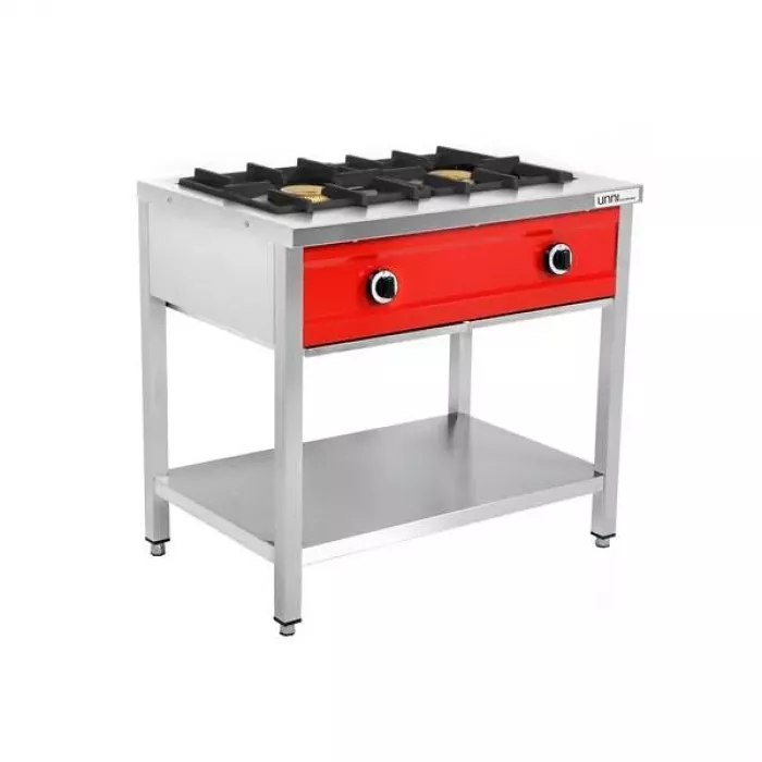 Gasherd–2x8kW, Ölauffangwanne, Flammenüberwachung