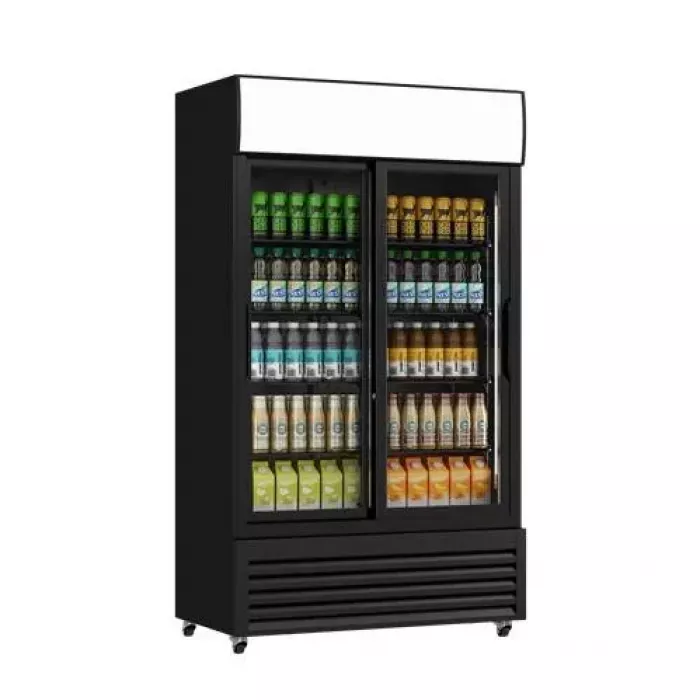 Getränkekühlschrank 760L mit Glastüren, LED, automatische Abtauung