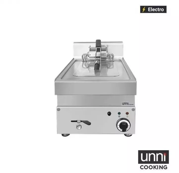 Elektrofritteuse UnniCooking 1x10L mit Kaltzone und Ablasshahn