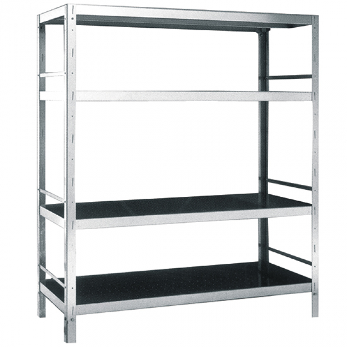 Regal aus Edelstahl mit 4 Regalböden 1900x500x1800 mm - hochwertiges Edelstahlregal für die Gastronomie