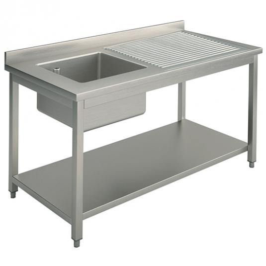 Spültisch 1 Becken Tropftasse rechts 1400x600