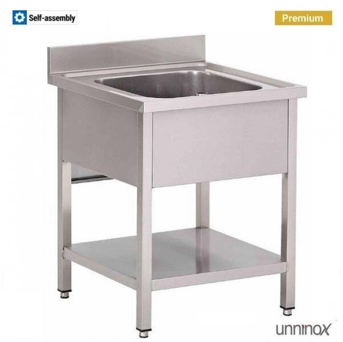 Spülbecken 1 Becken 600x700x850 mm für Gastronomie