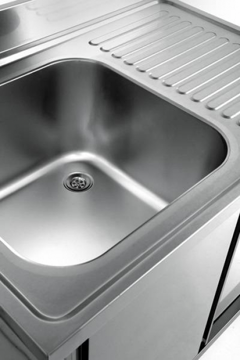 Spülenunterschrank 2 Becken links 180x70x85cm Gastronomie