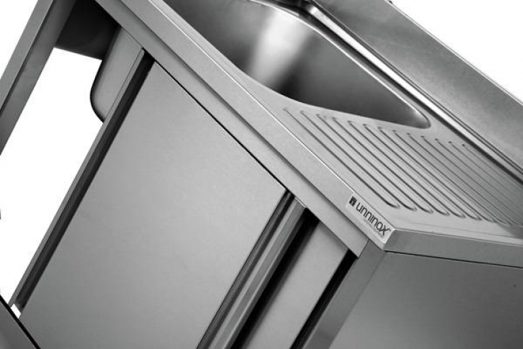 Spülenunterschrank 1 Schüssel rechts 120x70x85cm Gastronomie