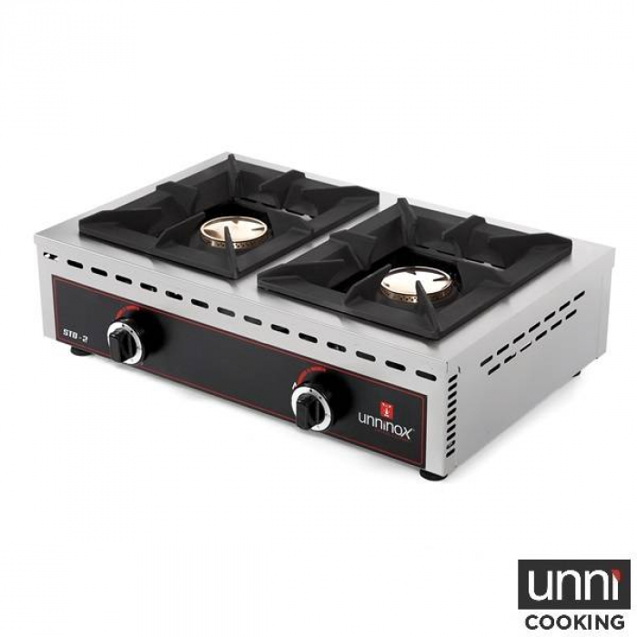 Tischkochfeld STO-2 Gas 2x7kW Kupferbrenner Gastronomie