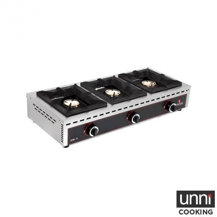 Tischkochfelder STO-3 Gas 3 Brenner je 7kW Kupferbrenner