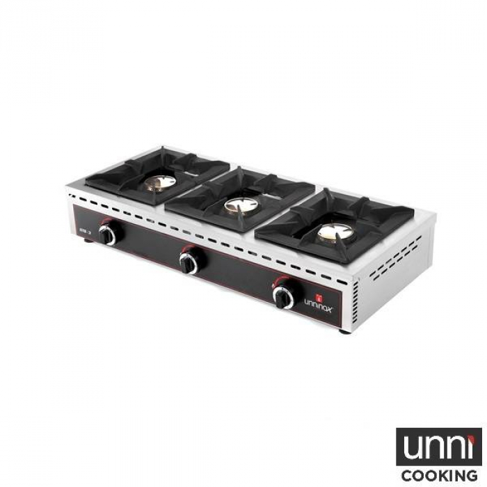 Tischkochfelder STO-3 Gas 3 Brenner je 7kW Kupferbrenner