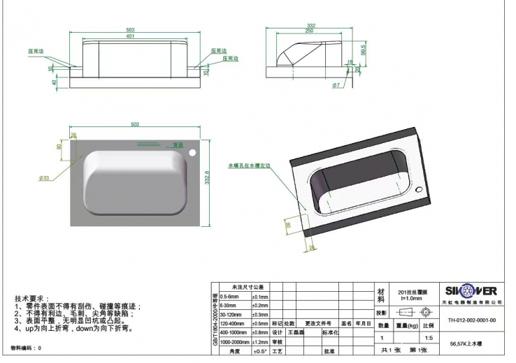 Skyrainbow Handwasch-Ausgussbecken Kombi 50×70 cm