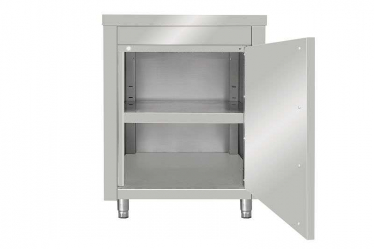 Arbeitsschrank aus Edelstahl, 60 x 60