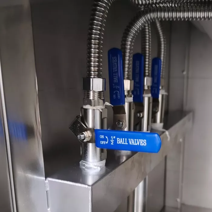 Skyrainbow SNACK-Line Bain-Marie Theke 4× GN 1/1 – 153×82×85,5 cm, 400 V