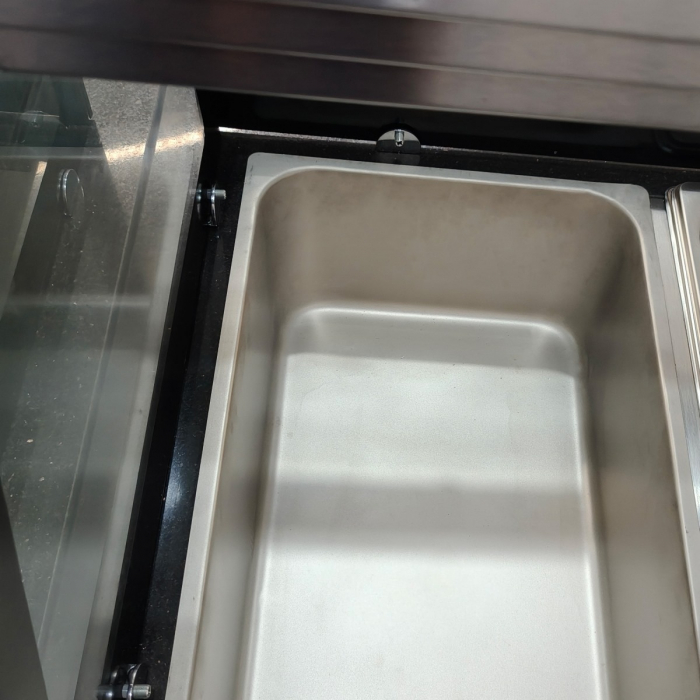 Skyrainbow SNACK-Line Bain-Marie Theke 4× GN 1/1 –  153×82×85,5 cm, 400 V