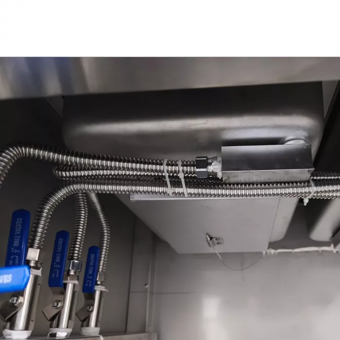 Skyrainbow SNACK-Line Bain-Marie Theke 4× GN 1/1 – Granit Star Galaxy schwarz, 153×82×85,5 cm, 400 V