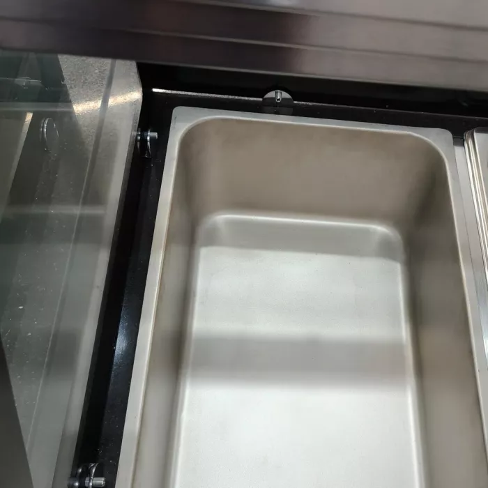 Skyrainbow SNACK-Line Bain-Marie Theke 4× GN 1/1 – Granit Star Galaxy schwarz, 153×82×85,5 cm, 400 V