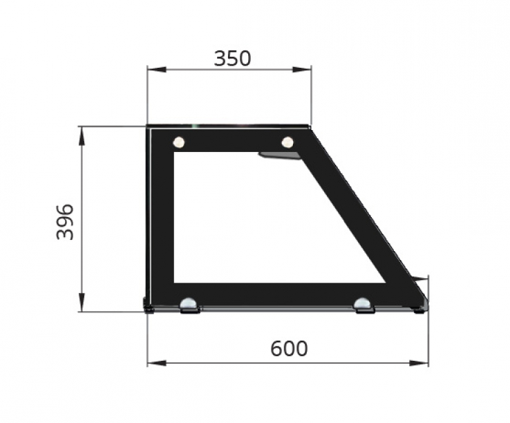 Skyrainbow Glasaufsatz kurz THBM88 – schwarzer Rand