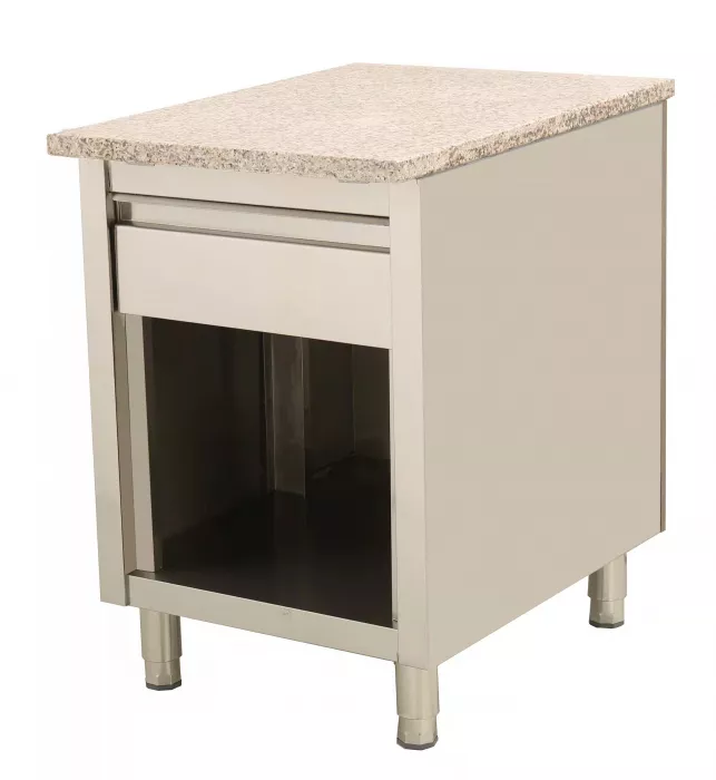 Skyrainbow Kassentisch 40×82 – Granit rosa-grau