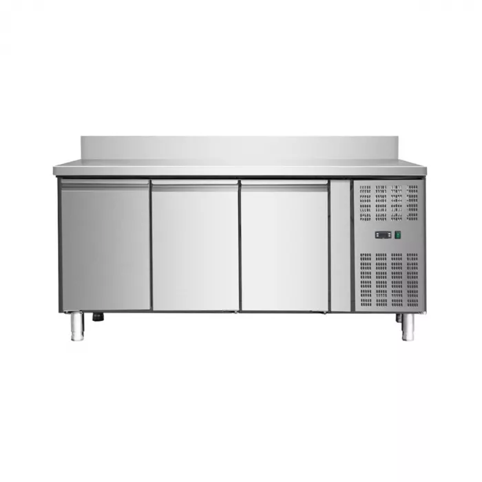Kühltisch 3 Türen mit Aufkantung, Umluft, 180x70
