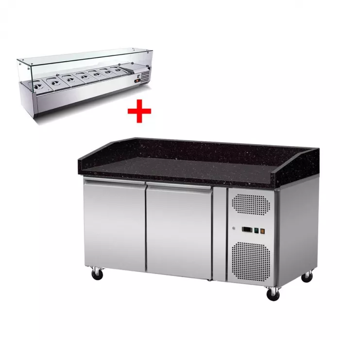 Skyrainbow Pizzakühltisch 151×80 – Star Galaxy