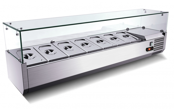 Skyrainbow Pizzatisch 140×70 – 3 Türen, Granit