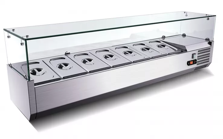 Skyrainbow Pizzatisch 140×70 – 3 Türen, Granit