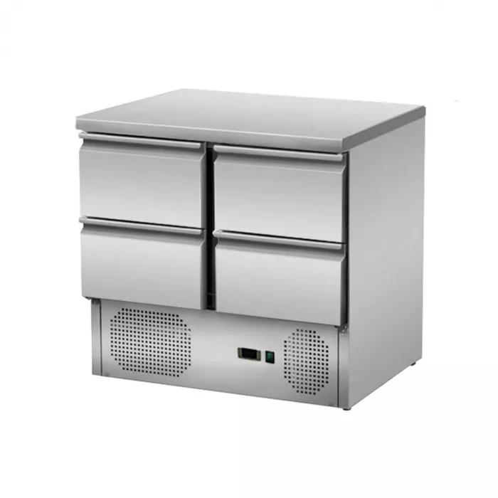 Skyrainbow Kühltisch 90×70 – 4 Schubladen