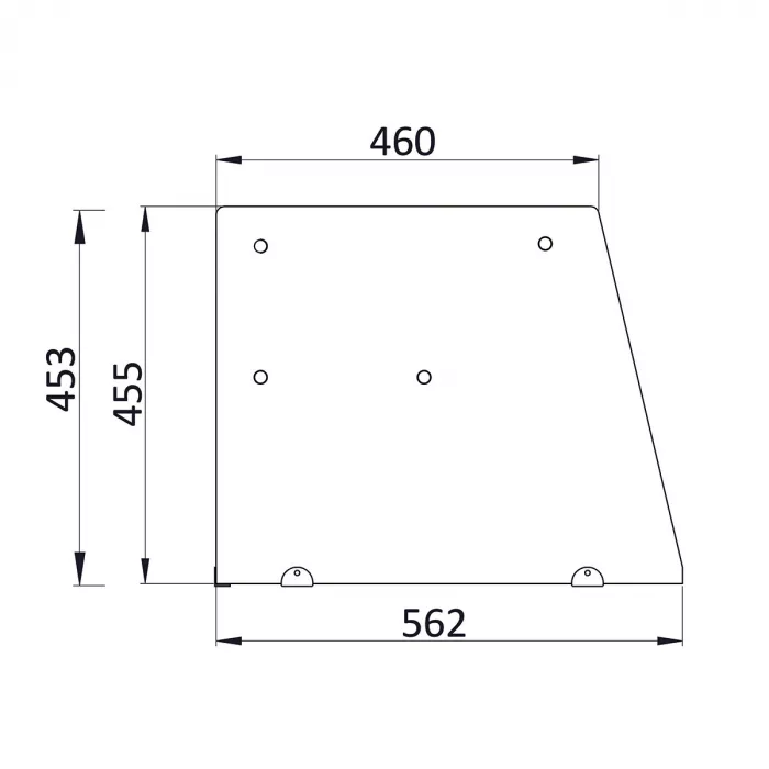 Skyrainbow Saladette 90×70 – 2 Türen, Glas gerade