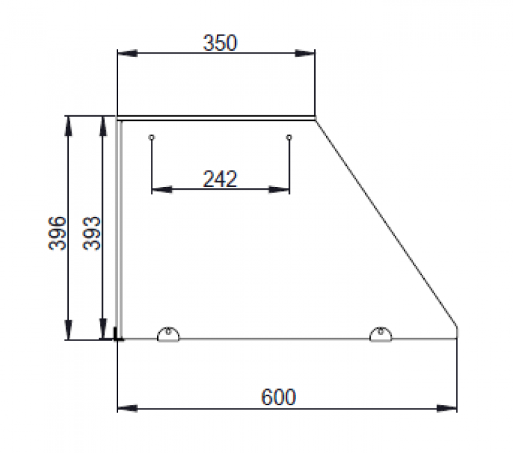 Glasaufsatz kurz – THSAI188, Klarglas gerade