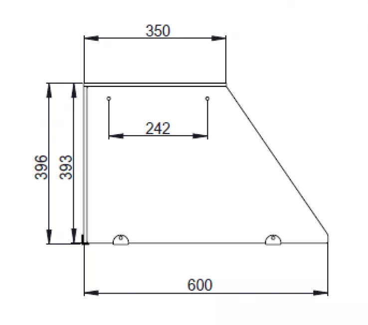 Glasaufsatz kurz – THSAI188, Klarglas gerade